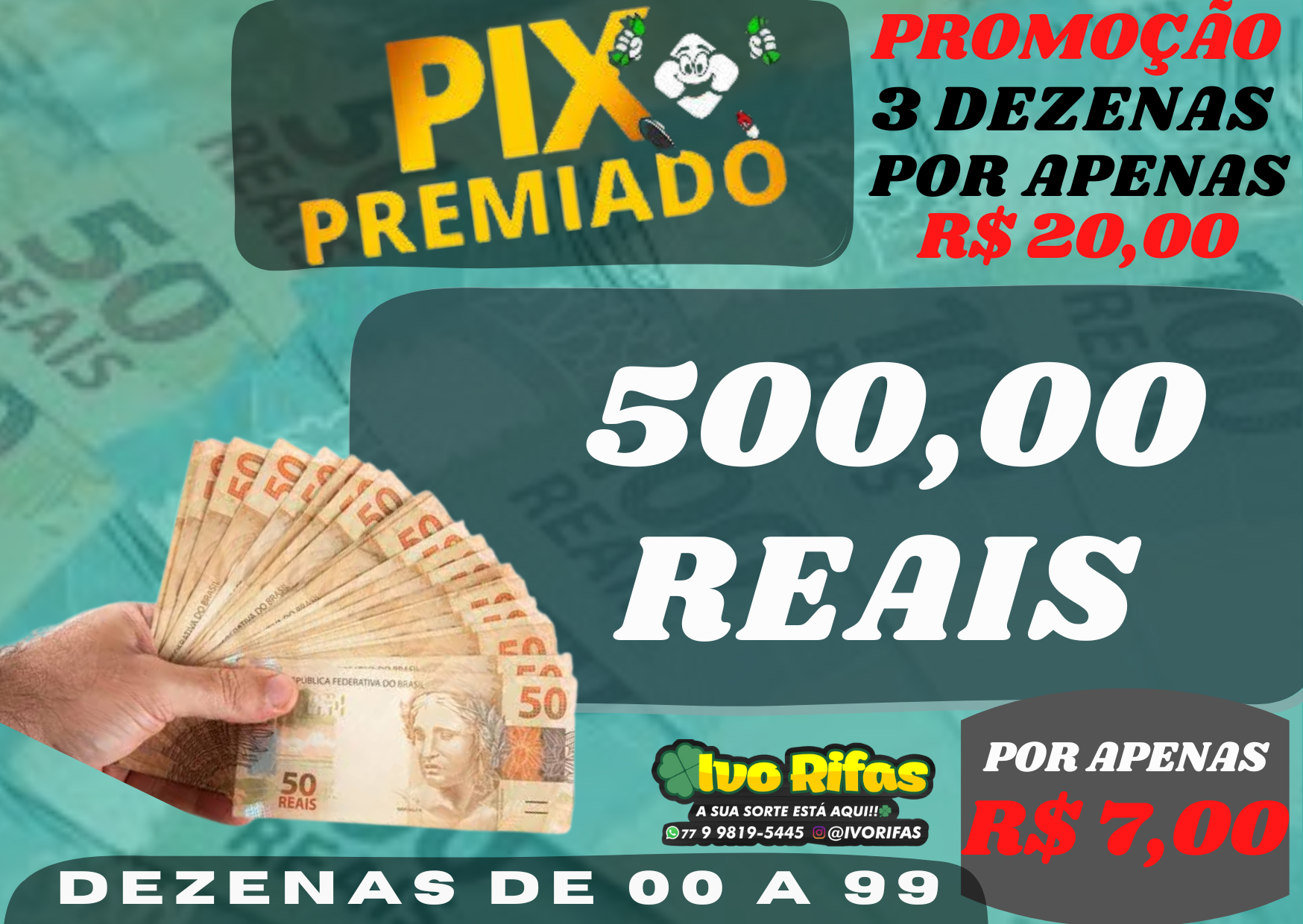 PIX PREMIADO 500,00 REAIS